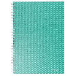 ESSELTE Spirálfüzet, A5, kockás, 80 lap, ESSELTE "Colour'Breeze", zöld