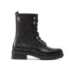 Tommy Hilfiger Bokacsizma Th Monogram Biker Boot FW0FW06817 Fekete