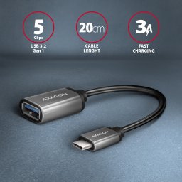 USB-C(M) / USB-A(F) adapter Axagon RUCM-AFAC (type-c otg)