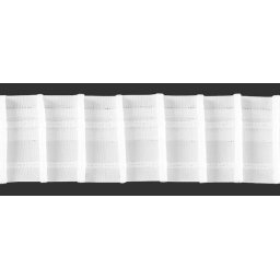 Sínszalag, fehér függönyráncoló, ceruzás 1:1,5, 50 mm széles