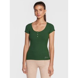 Guess Blúz Karlee Jewel W2YP24 KBCO2 Zöld Slim Fit