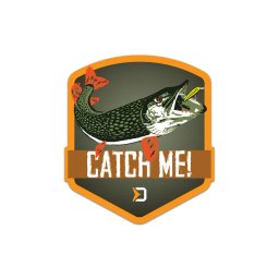 Delphin CATCH ME! csuka öntapadó matrica, 90x80mm