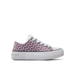 Tommy Hilfiger Tornacipő Low Cut Lace-Up Sneaker T3A9-32289-0753 Bordó