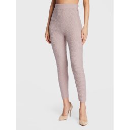 Guess Leggings Cable Mix W2BB38 Z2QA0 Lila Slim Fit