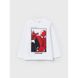 OVS Blúz SPIDER-MAN 1614551 Fehér Regular Fit