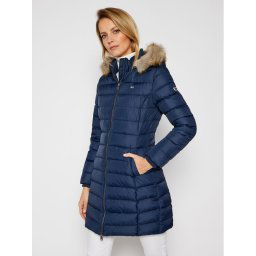 Tommy Jeans Pehelykabát Essential DW0DW09060 Sötétkék Slim Fit