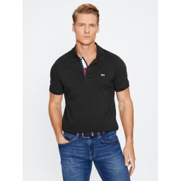 Tommy Jeans Pólóing DM0DM15370 Fekete Slim Fit
