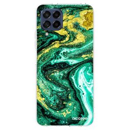 Átlátszó szilikon tok az alábbi mobiltelefonokra Samsung Galaxy M53 5G - Green Gold