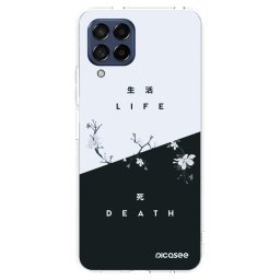 Átlátszó szilikon tok az alábbi mobiltelefonokra Samsung Galaxy M53 5G - Life - Death