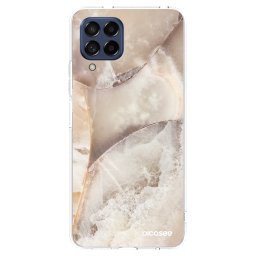 Átlátszó szilikon tok az alábbi mobiltelefonokra Samsung Galaxy M53 5G - Cream marble