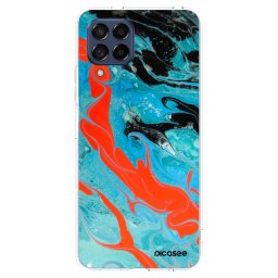 Átlátszó szilikon tok az alábbi mobiltelefonokra Samsung Galaxy M53 5G - Blue Magma