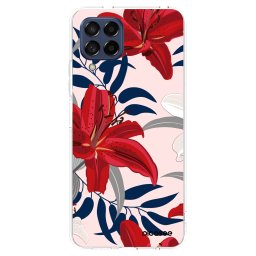 Átlátszó szilikon tok az alábbi mobiltelefonokra Samsung Galaxy M53 5G - Red Lily