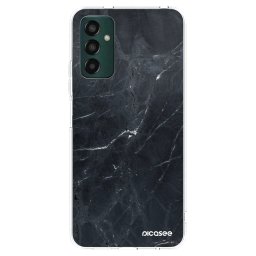 Átlátszó szilikon tok az alábbi mobiltelefonokra Samsung Galaxy M13 M135F - Black marble
