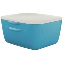 LEITZ Irattároló, műanyag, 2 fiókos, LEITZ "Cosy", nyugodtkék