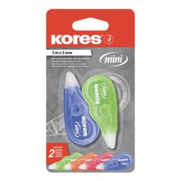KORES Hibajavító roller, 5 mm x 5 m, KORES "Mini", vegyes szín