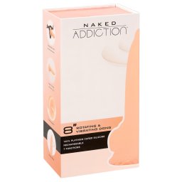 Naked Addiction Rotating 8 - forgó vibrátor (20 cm, testszínű)