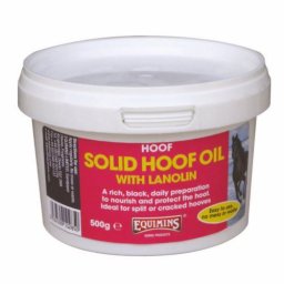 Equimins Solid Hoof Oil with Lanolin - Lanolinos fekete színű patazsír 1kg