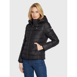 Tommy Jeans Pehelykabát Basic DW0DW13741 Fekete Regular Fit