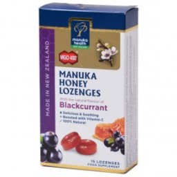 Manuka MGO 400+ mézes cukorka fekete ribizlis - 65g