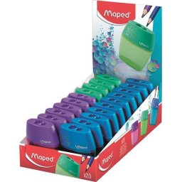 MAPED Hegyező display, kétlyukú, tartályos, MAPED "Shaker", vegyes színek