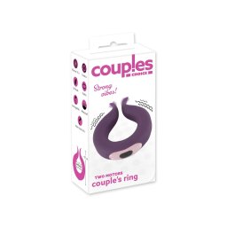 Couples Choice - akkus, 2 motoros péniszgyűrű (lila)