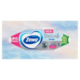 ZEWA Papír zsebkendő, 3 rétegű, 150 db, ZEWA "Deluxe", illatmentes
