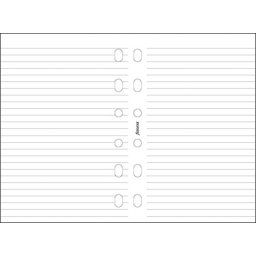 FILOFAX Kalendárium betét, jegyzetlap, pocket méret, vonalas, FILOFAX, fehér