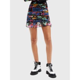 Desigual Miniszoknya MONSIEUR CHRISTIAN LACROIX Party 22WWFK04 Színes Slim Fit