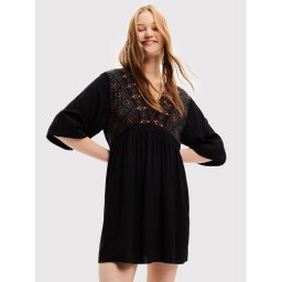 Desigual Hétköznapi ruha Marian 22WWVW57 Fekete Relaxed Fit