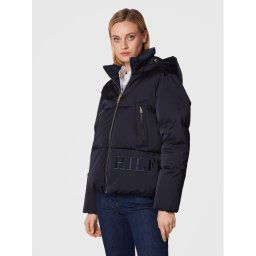 Tommy Hilfiger Pehelykabát Sateen WW0WW36062 Sötétkék Regular Fit