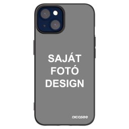 Fekete szilikon tok az alábbi mobiltelefonokra Apple iPhone 14 - Saját fotó/motívum