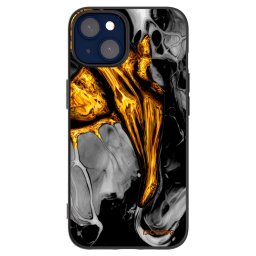 Fekete szilikon tok az alábbi mobiltelefonokra Apple iPhone 14 - Black Gold