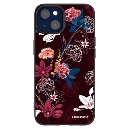 Fekete szilikon tok az alábbi mobiltelefonokra Apple iPhone 14 - Dark Meadow