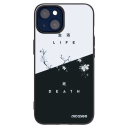 Fekete szilikon tok az alábbi mobiltelefonokra Apple iPhone 14 - Life - Death