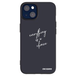 Fekete szilikon tok az alábbi mobiltelefonokra Apple iPhone 14 - Everything is a choice