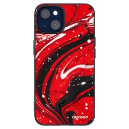 Fekete szilikon tok az alábbi mobiltelefonokra Apple iPhone 14 - Red black