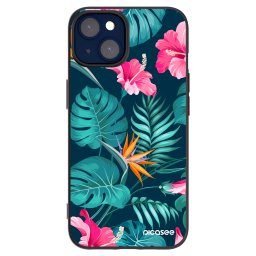 Fekete szilikon tok az alábbi mobiltelefonokra Apple iPhone 14 - Pink Monstera