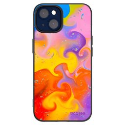 Fekete szilikon tok az alábbi mobiltelefonokra Apple iPhone 14 - Bubbles