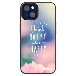 Fekete szilikon tok az alábbi mobiltelefonokra Apple iPhone 14 - Think happy be happy