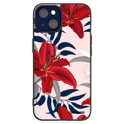 Fekete szilikon tok az alábbi mobiltelefonokra Apple iPhone 14 - Red Lily