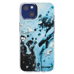 Átlátszó szilikon tok az alábbi mobiltelefonokra Apple iPhone 14 - Organic blue