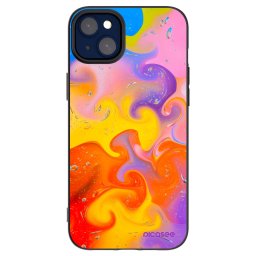 Fekete szilikon tok az alábbi mobiltelefonokra Apple iPhone 14 Plus - Bubbles