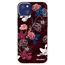 Átlátszó szilikon tok az alábbi mobiltelefonokra Apple iPhone 14 Plus - Dark Meadow