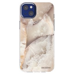 Átlátszó szilikon tok az alábbi mobiltelefonokra Apple iPhone 14 Plus - Cream marble