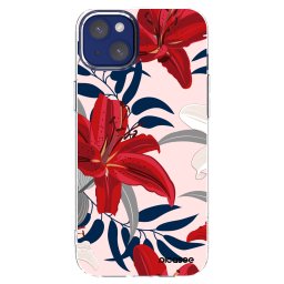 Átlátszó szilikon tok az alábbi mobiltelefonokra Apple iPhone 14 Plus - Red Lily