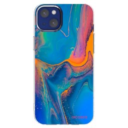 Átlátszó szilikon tok az alábbi mobiltelefonokra Apple iPhone 14 Plus - Rainbow