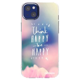 Átlátszó szilikon tok az alábbi mobiltelefonokra Apple iPhone 14 Plus - Think happy be happy