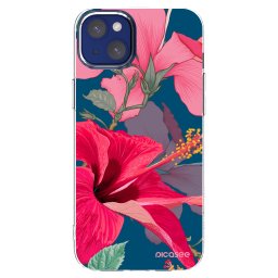 Átlátszó szilikon tok az alábbi mobiltelefonokra Apple iPhone 14 Plus - Hibiscus