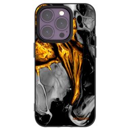 Fekete szilikon tok az alábbi mobiltelefonokra Apple iPhone 14 Pro - Black Gold