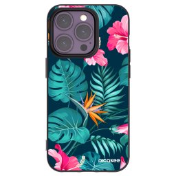 Fekete szilikon tok az alábbi mobiltelefonokra Apple iPhone 14 Pro - Pink Monstera
